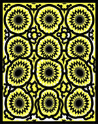 Bold Yellow Sunburst Mandala Rug