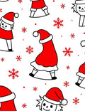 Christmas Red Santa Snowflakes Repeat Rug