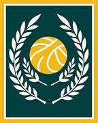 Emerald Laurel Basketball Emblem Rug