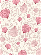 Pink Seaside Scallop Swirls Rug