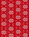 Red Oval Medallion Chains Rug