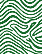 Abstract Green Zebra Stripe Rug
