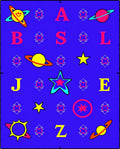 Galactic Abstract Letters Planets Rug
