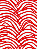 Bold Red Woven Curving Lines Rug