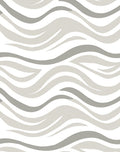 Neutral Gray Wavy Stripe Rug