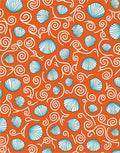 Ocean Coral Seashell Swirls Rug