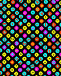Bold Colorful Geometric Icons Collage Rug