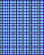 Vibrant Blue White Black Diamond Weave Rug