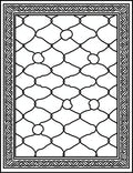 Monochromatic Interlocking Lattice Border Rug