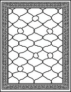Monochromatic Interlocking Lattice Border Rug