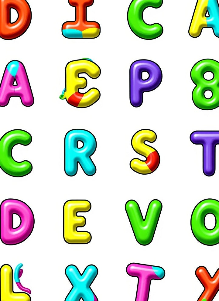 Colorful Alphabet Blocks Fun Rug
