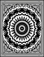 Bold Black Mandala Radial Harmony Rug