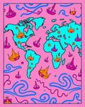 Hot Pink Sailing World Adventure Rug