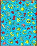 Playful Alphabet Ocean Creatures Stars Rug