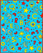 Playful Alphabet Ocean Creatures Stars Rug