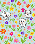 Joyful Puppy Floral Garden Rug