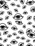 Black and White Open Eye Collage Rug