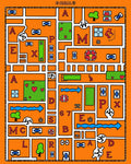 Whimsical Cartoon City Map Rug