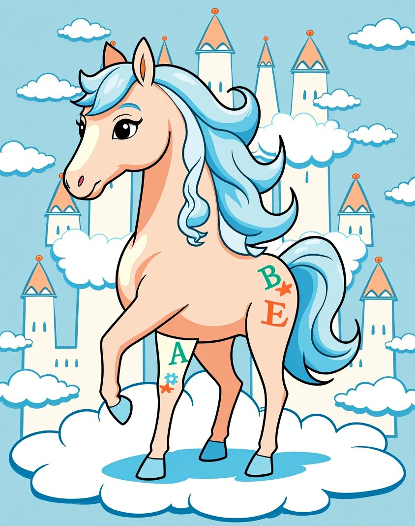 Whimsical Unicorn Castle Fantasy Rug