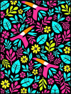 Vibrant Toucan Tropical Foliage Rug