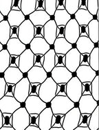 Chic Black White Interlocking Squares Rug