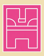 Bold Pink Geometric Abstract Shape Rug