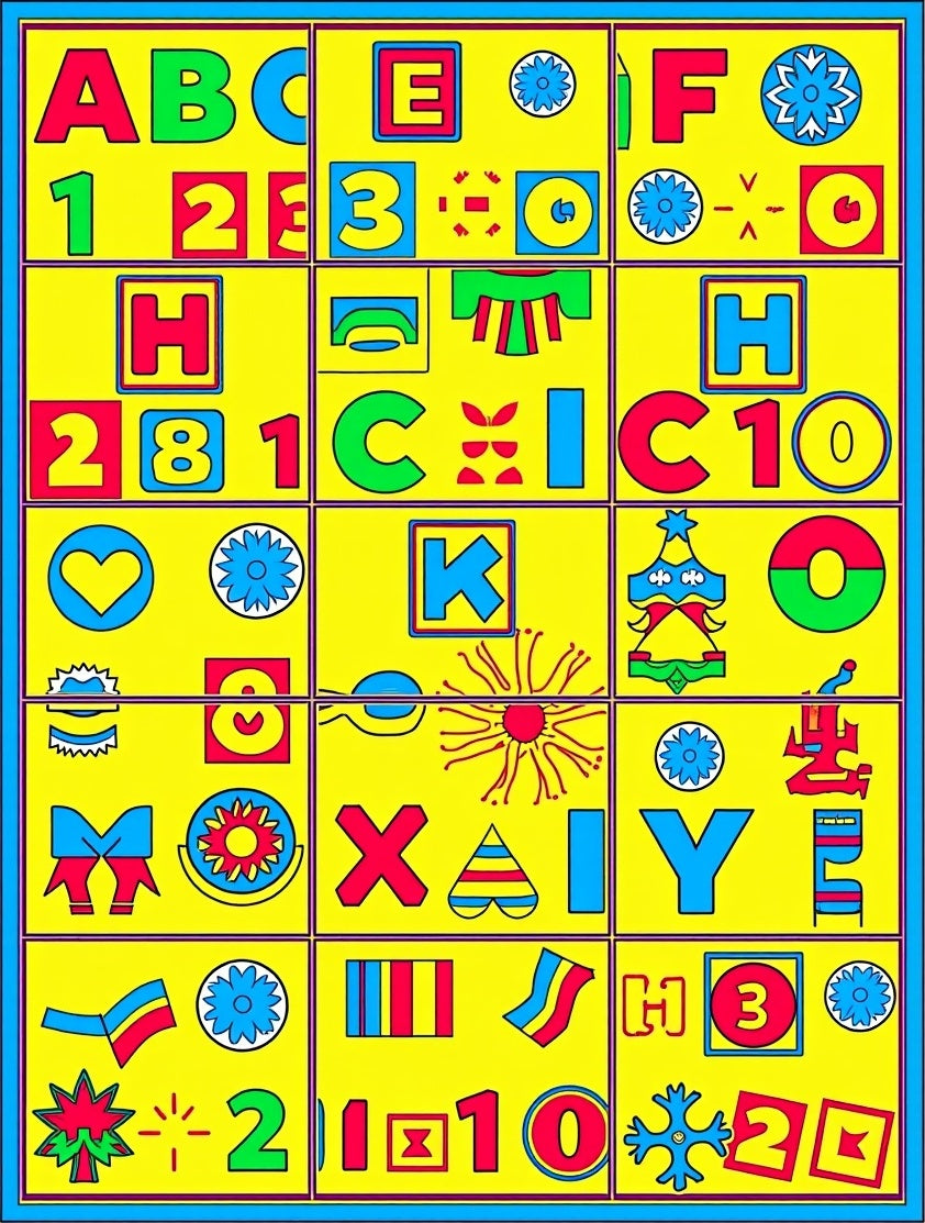 Bold Primary Colors Alphabet Blocks Rug