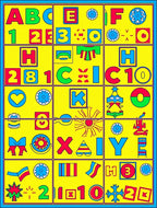 Bold Primary Colors Alphabet Blocks Rug