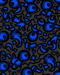 Electric Blue Abstract Swirls Rug