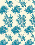 Vibrant Teal Foliage Tropical Leaves Rug