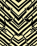 Bold Black Yellow Abstract Creature Rug