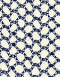 Navy Blue Interlocking Knot Diamond Rug