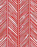 Bold Red Striped Vertical Panels Rug