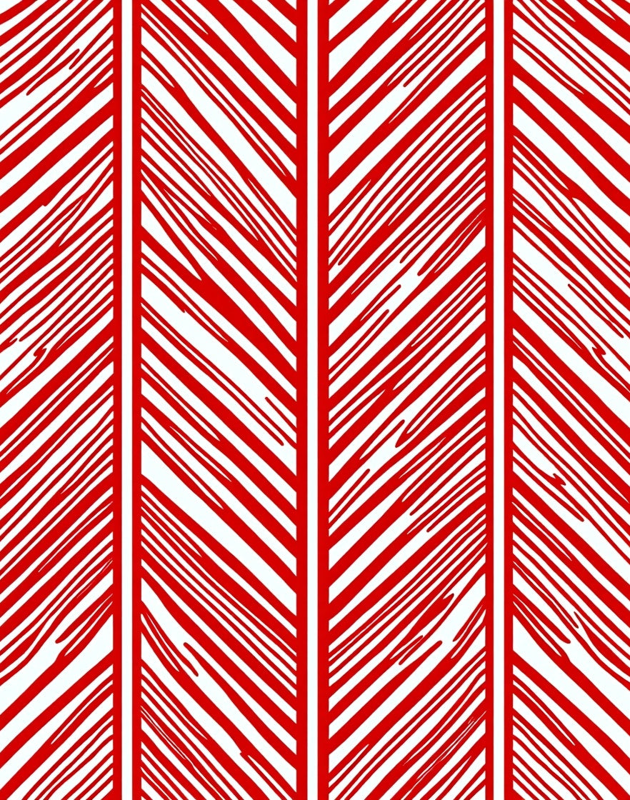 Bold Red Striped Vertical Panels Rug