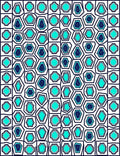 Seafoam Blue Geometric Cells Rug