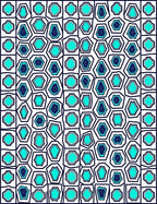Seafoam Blue Geometric Cells Rug