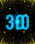Electric Blue Stars Bursting Number Rug