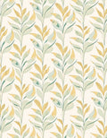 Pale Botanical Stem Repeats Rug