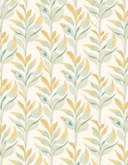 Pale Botanical Stem Repeats Rug