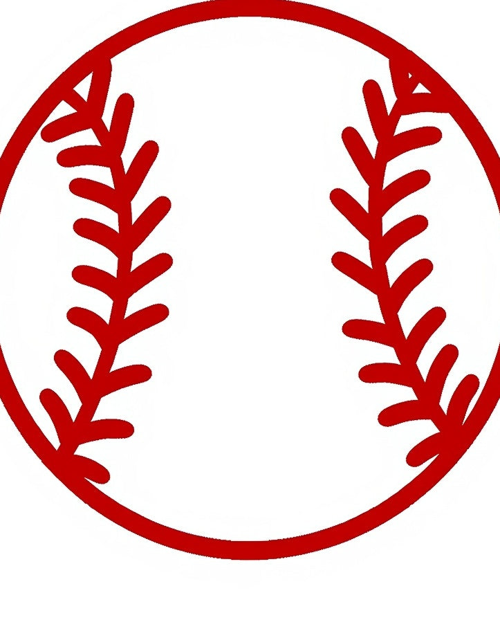 Classic Red Baseball Stitch Rug