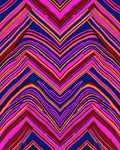 Vibrant Pink Blue Chevron Stripes Rug