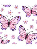 Whimsical Pink Butterfly Garden Rug