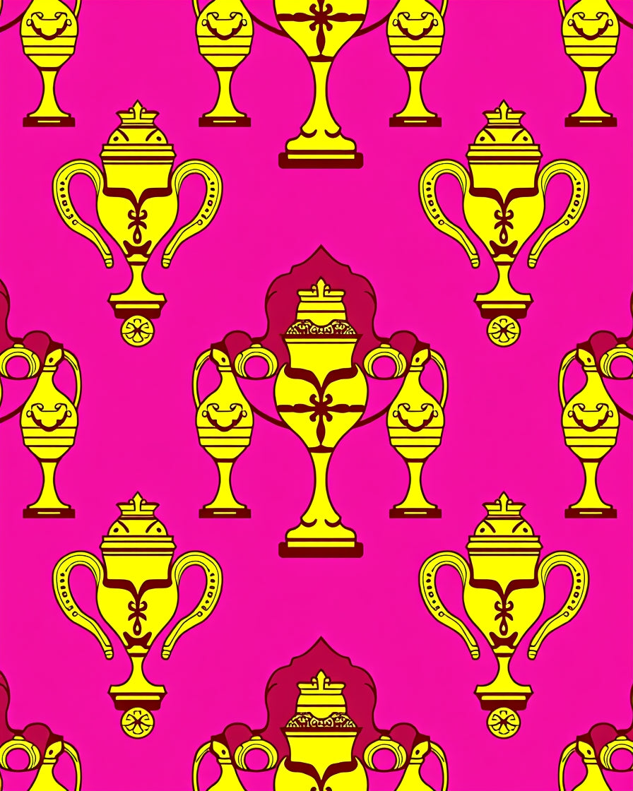 Vibrant Yellow Trophy Repeat Rug