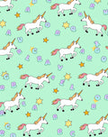 Whimsical Unicorn ABC Stars Background Rug