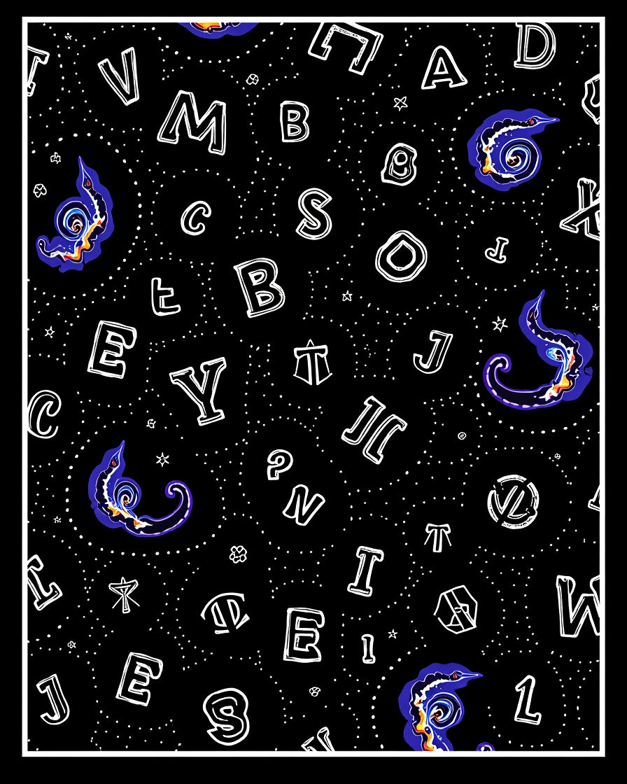 Cosmic Alphabet Whirlpool Swirl Rug