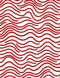 Bold Crimson Wavy Lines Rug