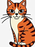 Whimsical Orange Tabby Cat Illustration Rug