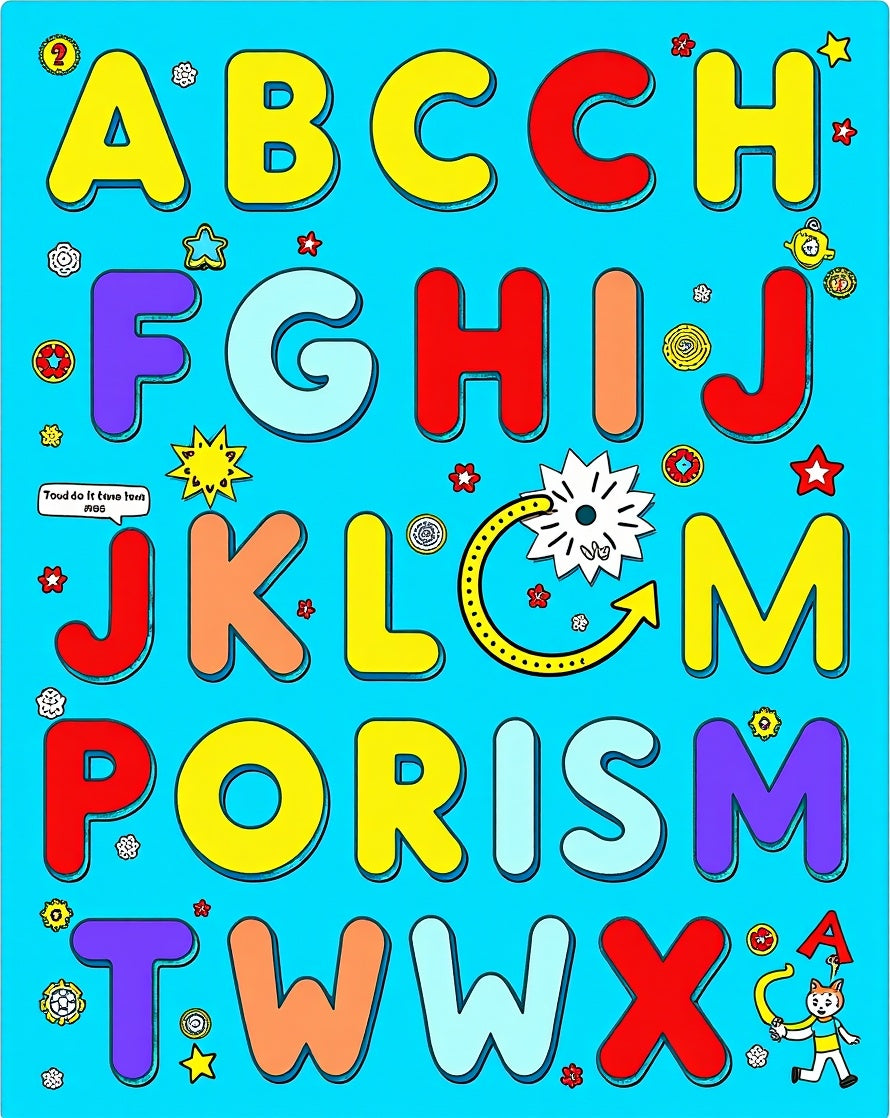 Whimsical Alphabet Playground Rug