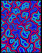 Vibrant Abstract Organic Flow Rug