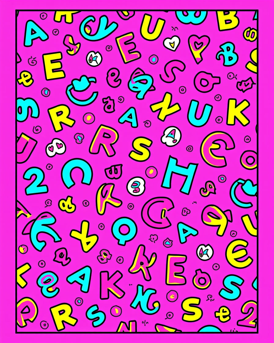 Whimsical Alphabet Blast Rug